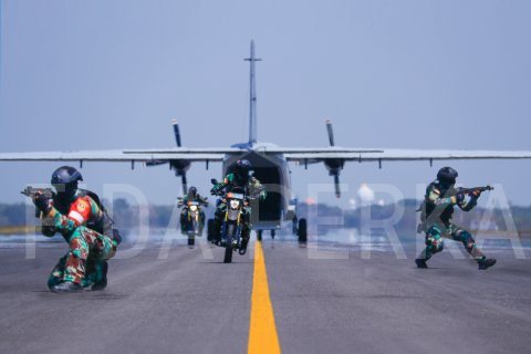 Air Landed NC212 Capturing Airbase